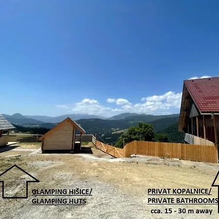 Scenic Glamping Huts With Mountain Views Near Ljubno Ob Savinji, Slovenia Mozirje