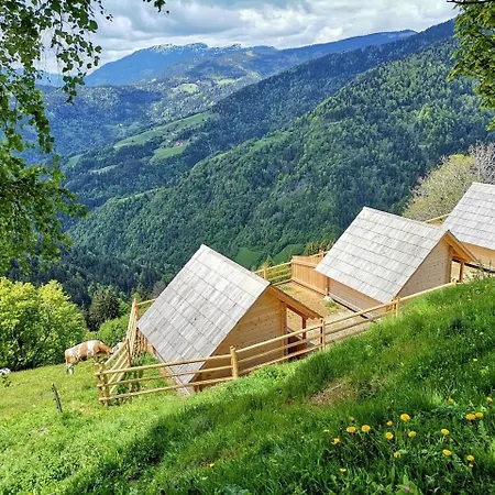 Scenic Glamping Huts With Mountain Views Near Ljubno Ob Savinji, Slovenia Vikendica Mozirje